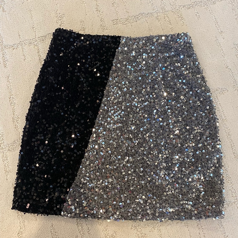 Nasty Gal 2 tone sequin skirt